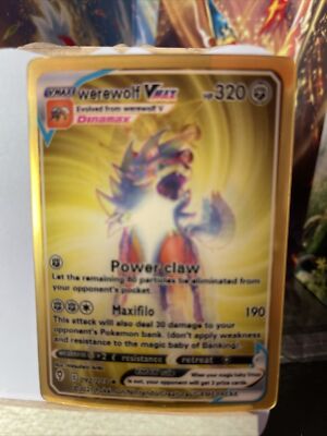 werewolf pokemon card Werewolf Vmax Power Claw Hp320 3d prism pokemon 🔥FAN ART🔥