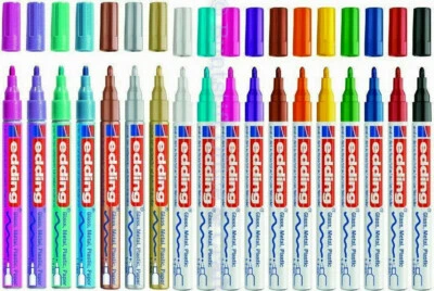 Edding 751 Lackstift 1-2mm versch. Farben Ideal z.B. für Glas Metal Plastik uvm