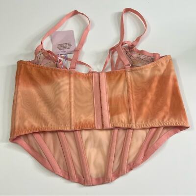 Ensemble Lingerie Savage X Fenty - Bustier/corset + Culotte Mesh 'Beneath The Surface' - Taille XS - Rose - Neuf Avec étiquettes