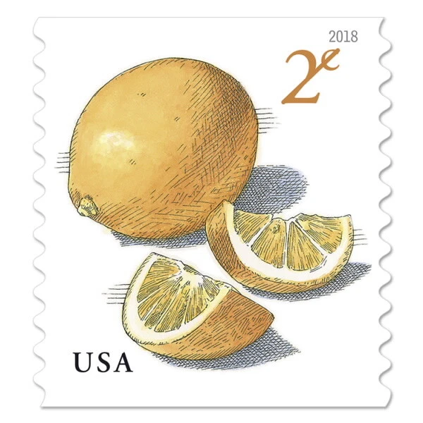 US 5256 Meyer Lemons 2c (2018)  - 100 Postage Stamps, Single Flat Strip fr MNH - Image 3 of 3