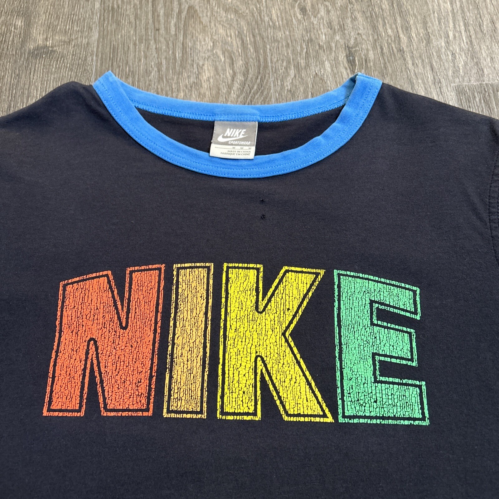 VTG Nike Be True T-shirt 2009 Dome Dunk LGBTQ Gay Pride Medium Rainbow