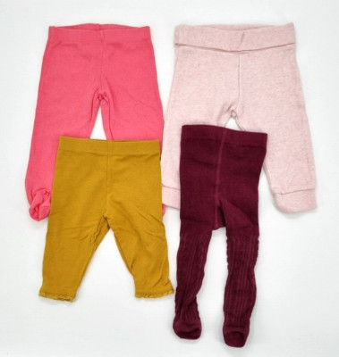 Hosen Set 4x Freizeithose Jogginghose Strümpfe für Mädchen in Gr. 68 (3-6 M)