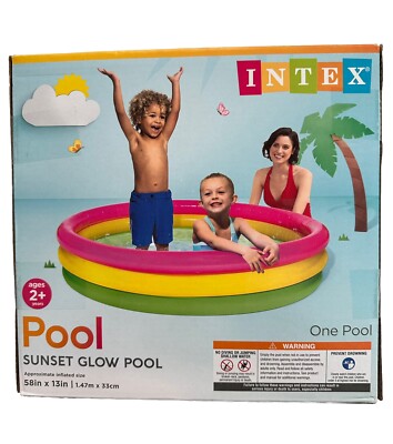 Intex Sunset Glow 57422EP Inflatable Kid Pool - 58'' x 13''