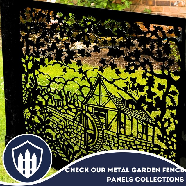 LOGI Metal Garden Fence Panels