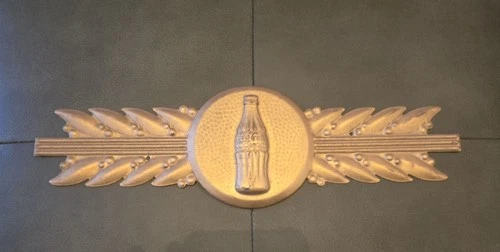 Vtg 40s Coca-Cola Kay Frame Coke Embossed Pop Soda Sign Advertising Embossed Tin