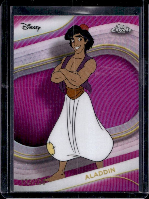 2025 Topps Chrome Disney Aladdin Pink Refractor #/250