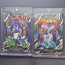 ZEBRAS Panini 2025 Select Lot 2 Malaki Starks Ravens Chris Chambers Dolphins