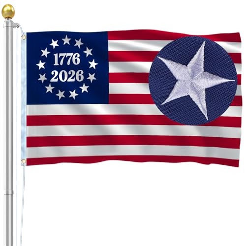 ♩ページ Betsy Ross Embroidered Flag 1776-2026, 250th USA Anniversary 1776