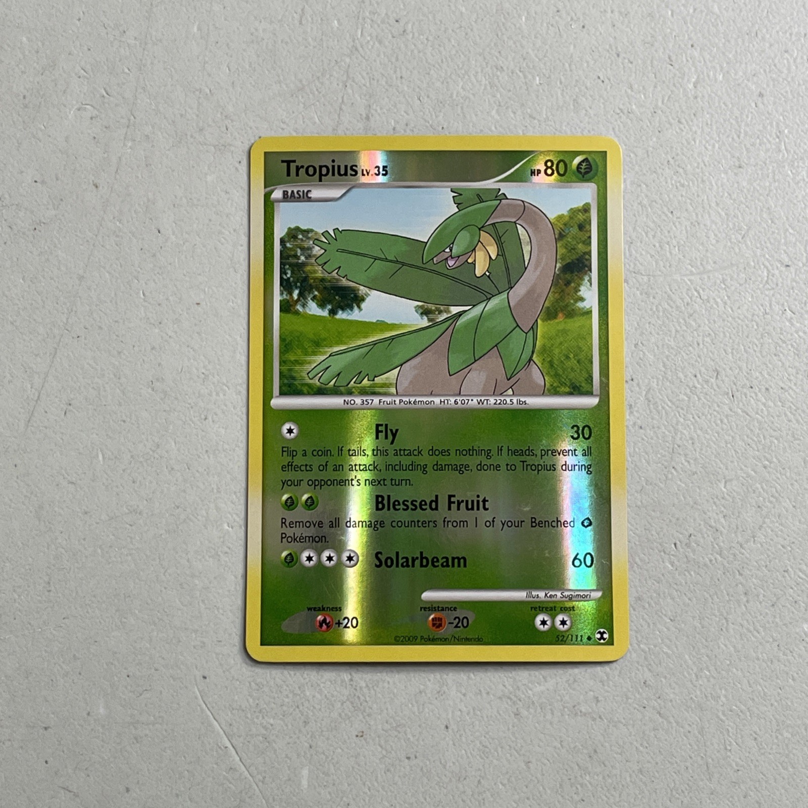 Pokemon TCG 2009 Rising Rivals Card -- Tropius 52/111 Reverse Holo