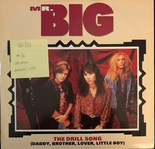 Mr Big The Drill Song Vinyl Record 12" VG/VG A7712T 1991