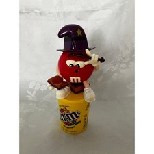 Vintage M&M's Europe Red Wizard Candy Dispenser Wand Book Hat Mars Collectible