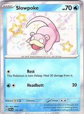Pokemon Slowpoke 116/091 Paldean Fates Holo Shiny Rare Near Mint or Better