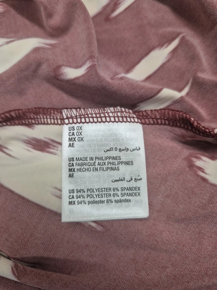 Túnica Alfani Talla Grande Estampada Cola de Camisa-Dobladillo - Rojo Mila Animal - 0X Foto 4 de 4