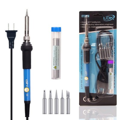 LDK Soldering Iron Kit Electric 60W 110V Adjustable Temperature Soldering Gun...