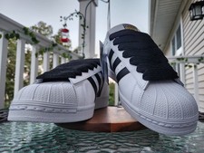 ADIDAS SUPERSTAR Blanco/Negro Talla 9.5 Tan FRESCO, ¡Tan LIMPIO!!