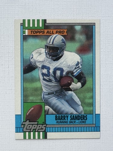 Barry Sanders [Disclaimer Back] #352 card from 1990 Topps