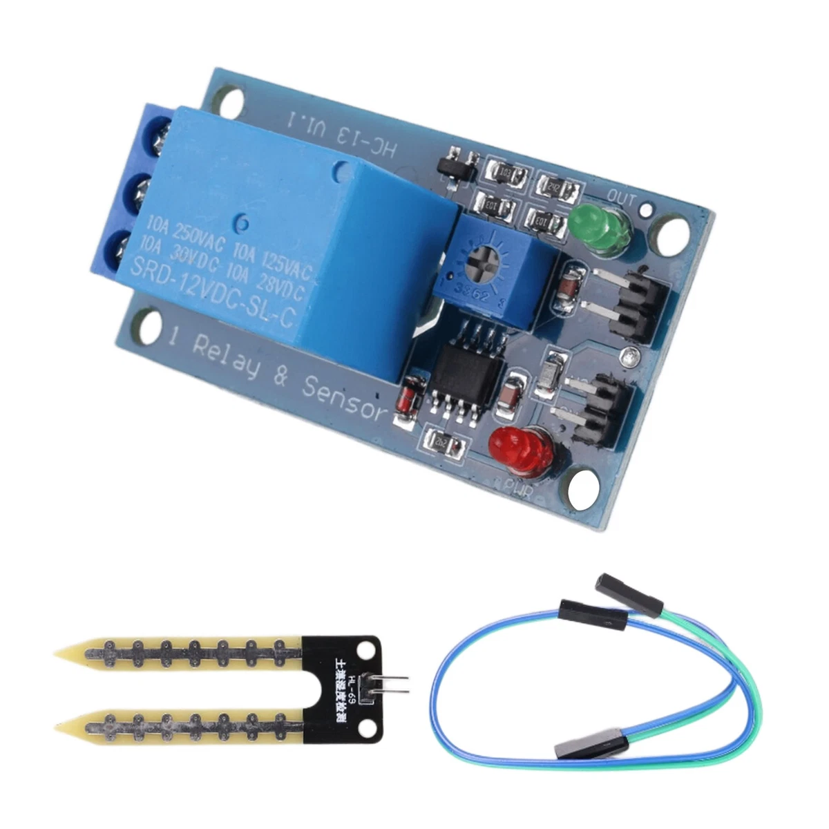 DC 12V Soil Moisture Sensor Relay Control Module Automatic Watering of the1328