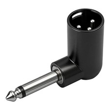 Efficient 6.35mm To XLR Male Right Angle Adapter Secure Screw Lock Design