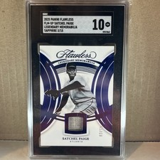 2025 Flawless Satchel Paige Legendary Mem Sapphire /15 Shc 10 Game worn