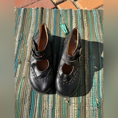 90s Vintage Made in England Doc Martens Black Mary Jane Shoes Sz