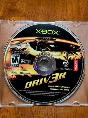 Driv3r (Microsoft Xbox, 2004) Disc Only, Tested, Working