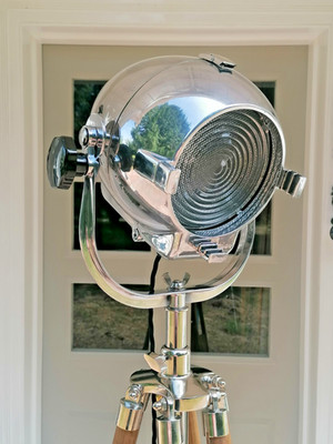 RANK STRAND ELECTRIC 123 THEATRE STAGE FILM LIGHT LAMP  WIRED TESTED + TRIPOD