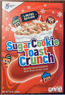 General Mills SUGAR COOKIE Toast crunch LIMITED EDITION Breakfast Cereal 12 Oz