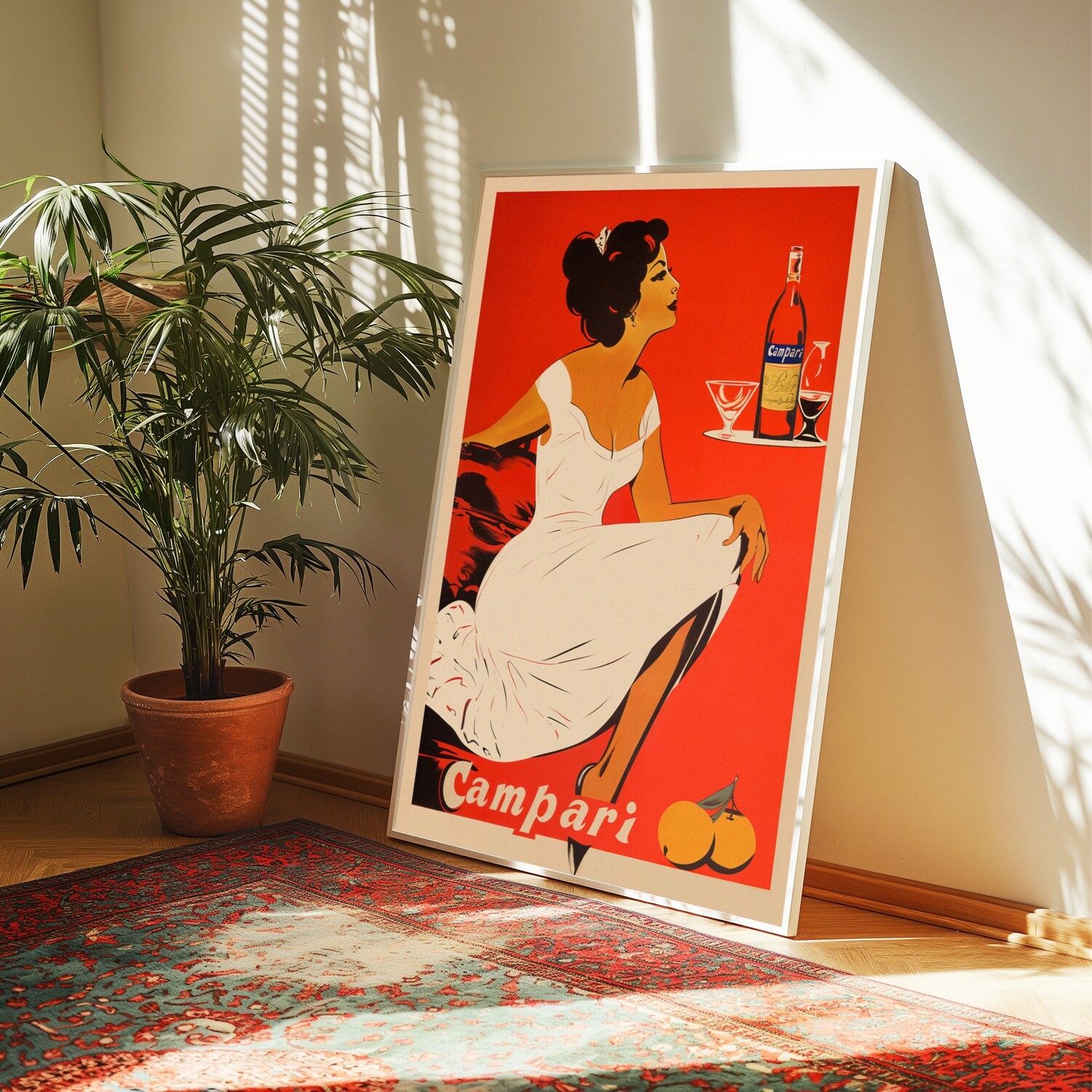 Campari Poster Vintage Alcohol Ad Retro Wall Art Bar Decor Print