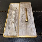 VTG Royal Haeger Cigar Ashtray with Lid 22K Wash Humidor Midcentury Modern 6x10”