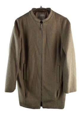 PRECIS Beige Overcoat size Uk 10 Womens Full Zip Wool Blend Casual Outdoors