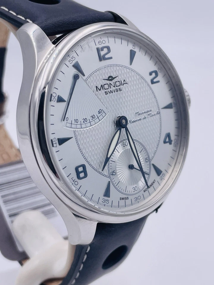 Orologio Mondia PowerReserve Carica Manuale 44mm MS827K/1690 Scontatissimo Nuovo - Immagine 3 di 4