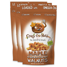 Maple Glazed Walnuts, Maple Walnuts, All Natural Maple Glazed Walnuts 4 PACK