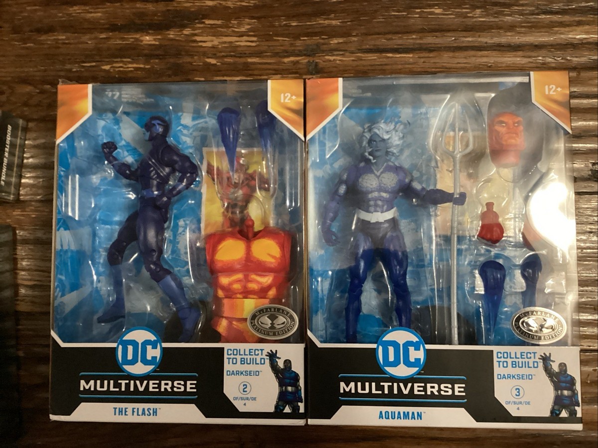 McFarlane DC Multiverse JL Task Force Aquaman Flash Platinum ED