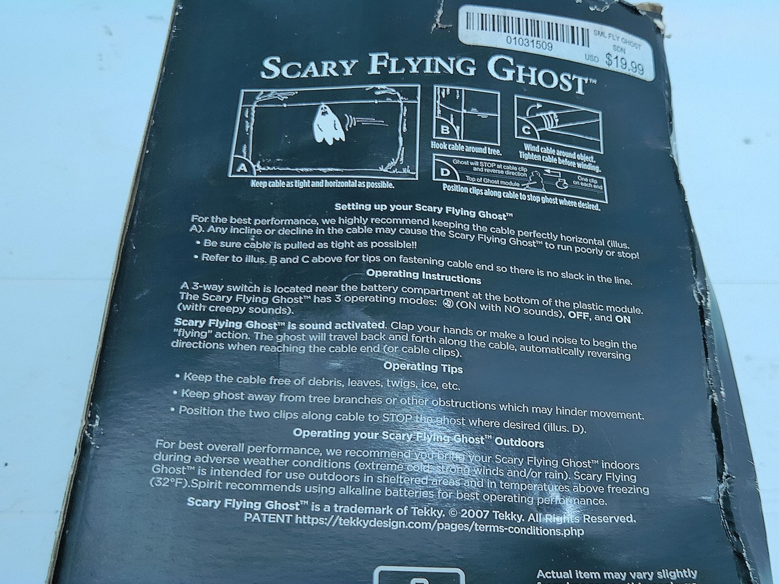 Scary Flying Ghost Animated Halloween Prop Sound Activated image 2