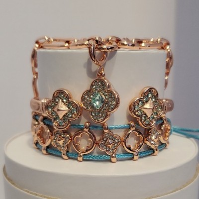 Bomb Party Spring 2026 Stacks ST19660 Clover Couture LC Stones Rose Gold Plating