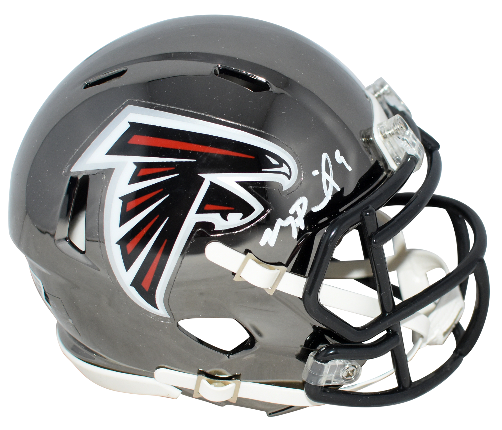 Michael Penix Jr Autographed Signed Atlanta Falcons CHROME SPEED MINI HELMET BECKETT 