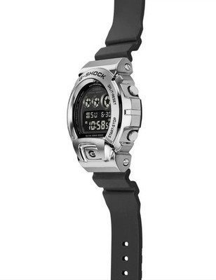 CASIO G-SHOCK GM-6900-1JF Silver Stainless Steel Metal Case Watch Black 49.7mm