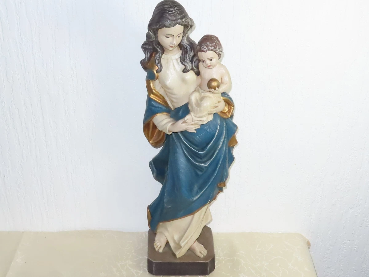 Heiligenfigur Holzfigur "Heilige Maria mit Jesuskind" ! H: 59,5cm