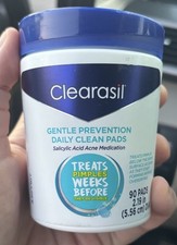 Clearasil Gentle Prevention Daily Clean Pads 90 Pads New Old Stock Rare NO EXP