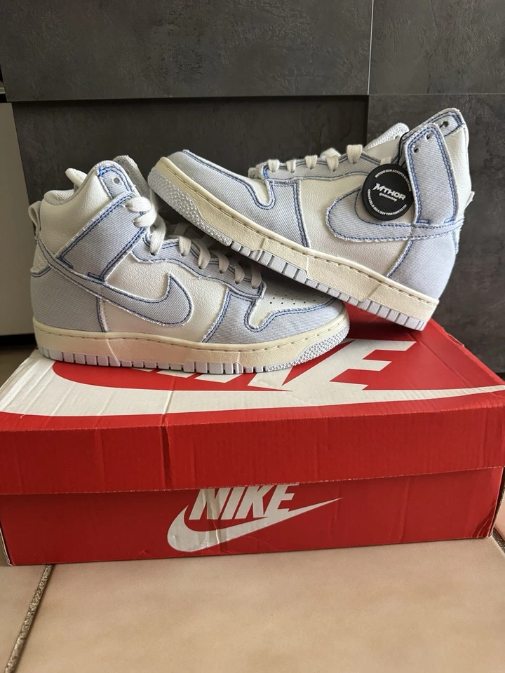 Nike Dunk Hi 1985 blanc/gris, DQ8799-101, montantes à lacets, EU 36,5 - Photo 1/4