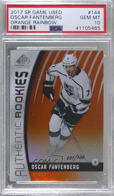 2017-18 SP Game Used Orange Rainbow 37/100 Oscar Fantenberg #144 Rookie RC 5w7