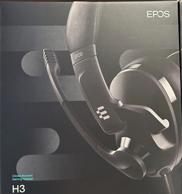 EPOS H3 Closed Acoustic Gaming Headset with Noise-Cancelling Microphone (Black)