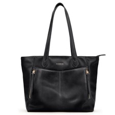 Tote Bag for Women with Zipper, Small Leather Purse and Handbags, Ladies Top-...