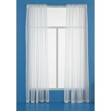 Room Essentials White Voile Window Sheer Curtain 8in Width Polyester