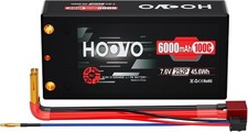 2S 100C 6000mAh 7.6V RC Shorty Lipo Battery High Voltage Hard Case with T