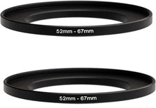  2-Pcs 52-67MM Step-Up Ring Adapter, 52Mm to 67Mm Step up Filter Ring, 52 Mm Ma