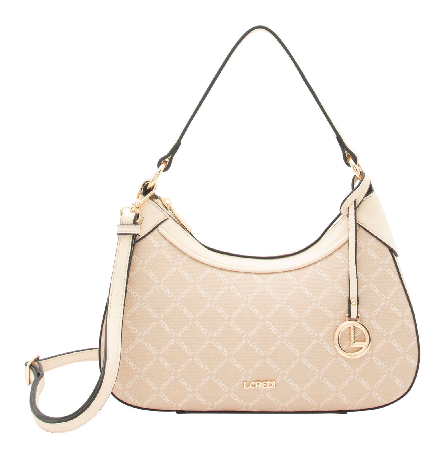 L.CREDI shoulder bag Filiberta Hobo Bag White Sand