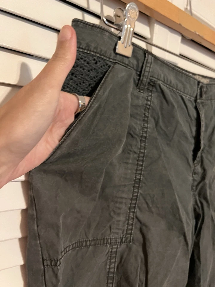 Pantalones Cortos RUFF HEWN Para Mujer Talla 8 Caqui 9.5” Entrepierna Chino Algodón Carga Azul Foto 3 de 4