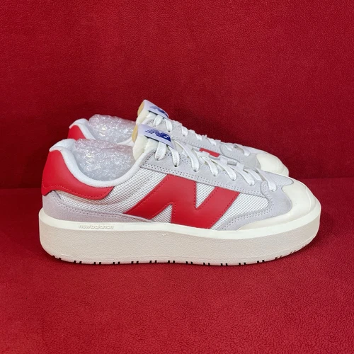 New Balance CT302 bianco e rosso uomo taglia 8 scatola non originale