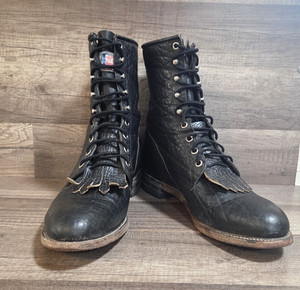 Vintage Justin Lace Up Roper Boots | eBay display picture 3